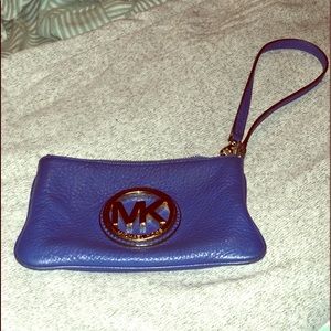 Royal blue Michael KORS wristlet great condition